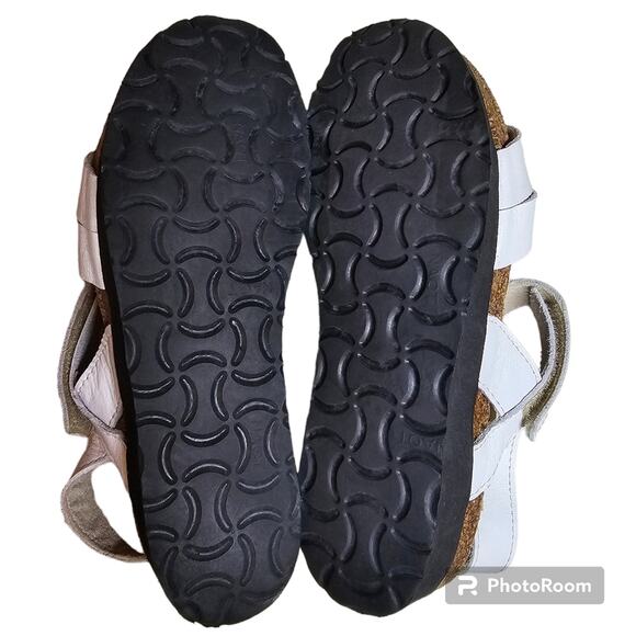 NAOT Kayla White Wedge Sandals With Cork Footbed & Arch Support EU 35 / US 4-4.5 - Picture 7 of 8